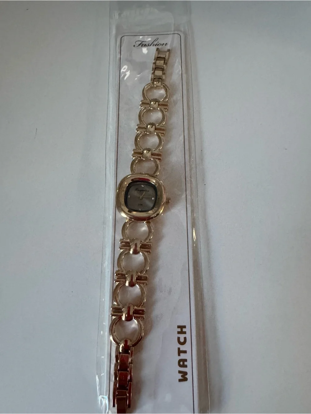 Gold-Tone Women's Bracelet Watch - Elegant Chain Link Design